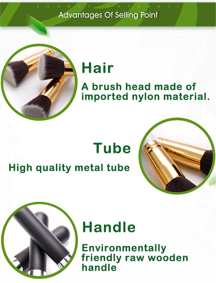 New Design Contour Flat Kabuki Brush Details