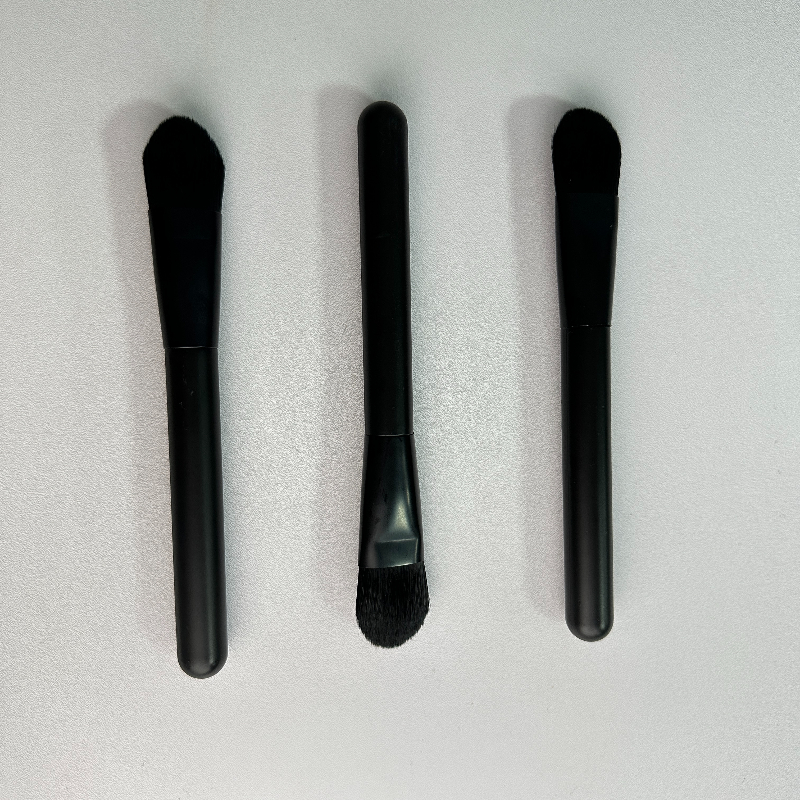New Product Black Kabuki Vegan Foundation Brush Acrylonitrile Butadiene Styrene Custom Logo Face Masking Brush