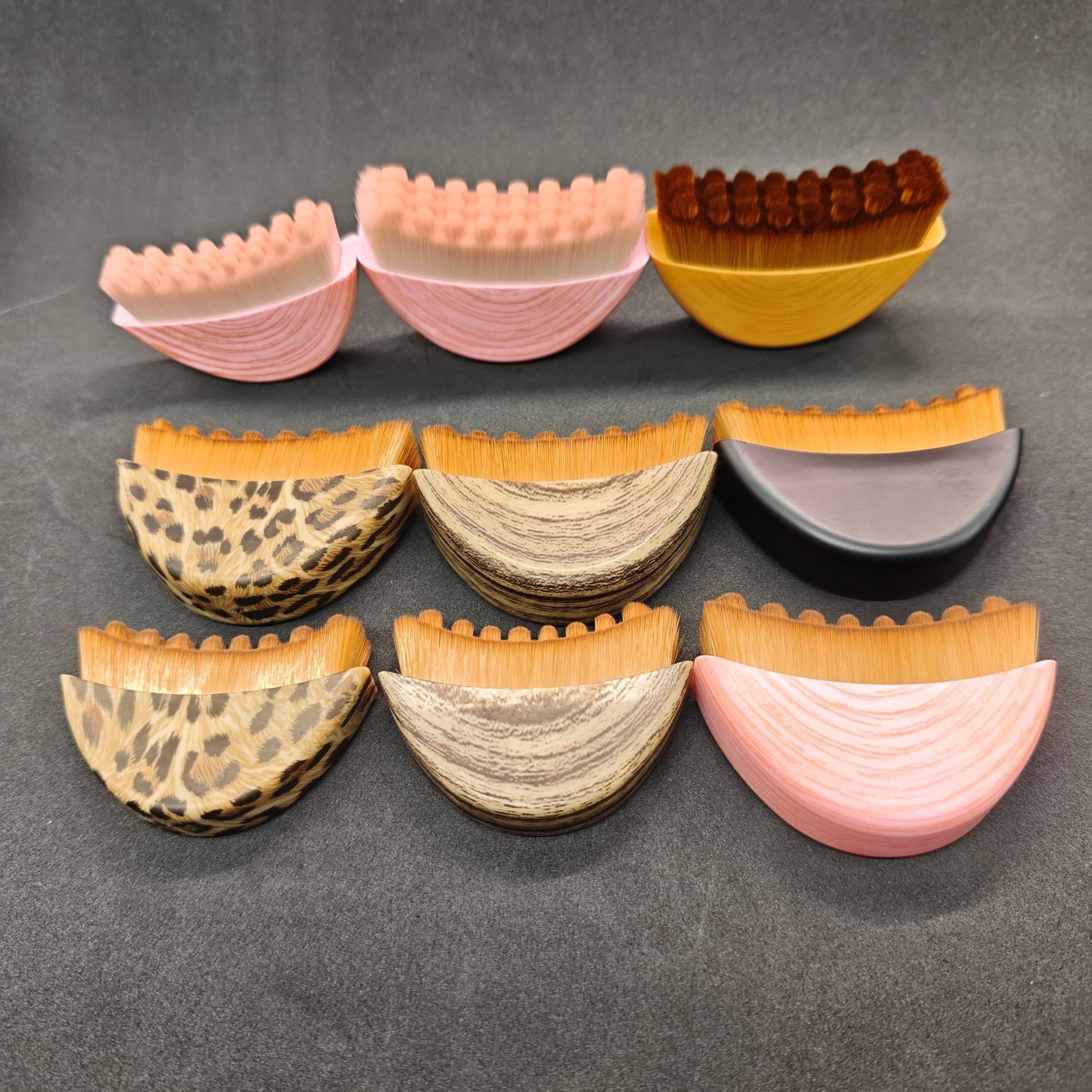 Lymphatic Contour Face Brush Soft Natural Bristle Facial Brush For Lymphatic Drainage Massager Dry Brush For Face Gua Sha Brush