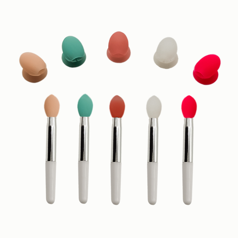 5cm Mini Silicone Lip Brush Make up Spatula Silicone Gel Lip Gloss Brush Lip Stick Brush With Dust Cap