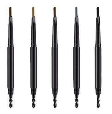 Private Label Multicolor Double-Headed Eyebrow Pencil Long-Lasting Waterproof Makeup Pen Brush