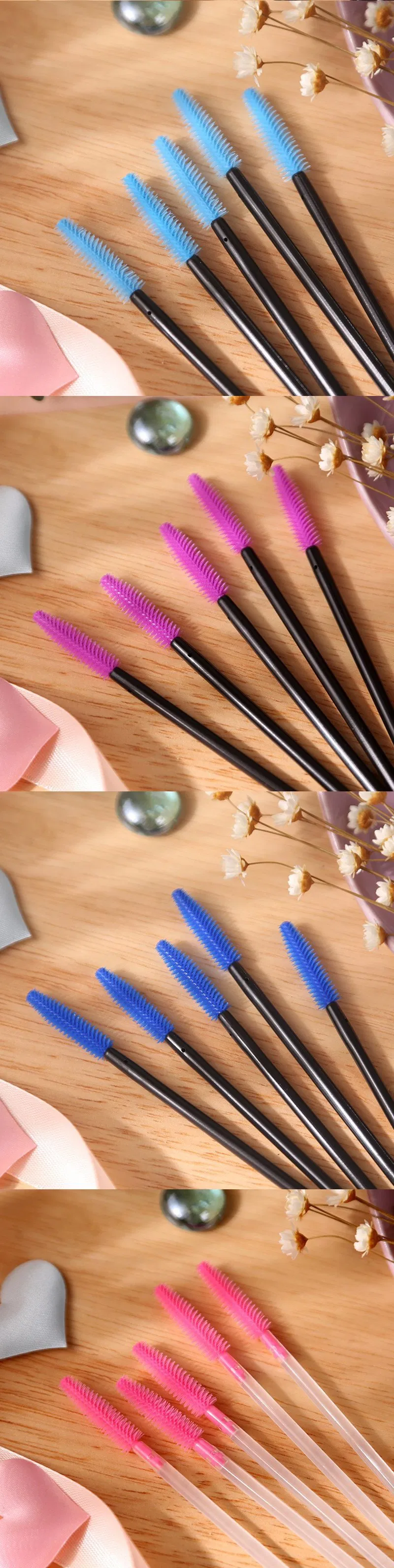 Disposable Color Silicone Eyelash Brush Portable Eyebrow Volume Makeup Brush Detail 4