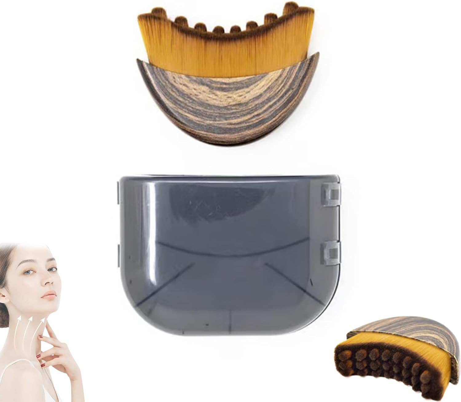 Wholesale Professional Single Makeup Brush High Quality Comfortable Lymphatic Contour Facial Massage Brush