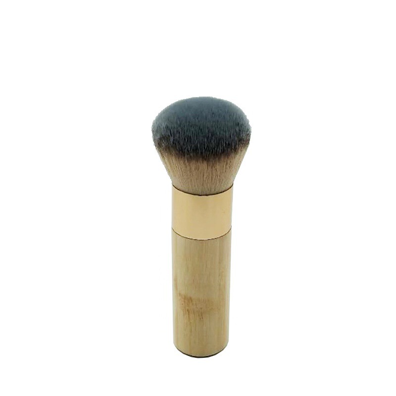 Natural Color Kabuki Short Handle Nylon Bamboo Portable Professional Makeup Brush Face Concealer Lip Gloss Lip Balm Use