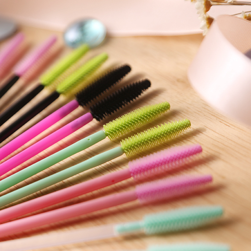 Disposable Color Silicone Eyelash Brush Portable Eyebrow Volume Makeup Brush