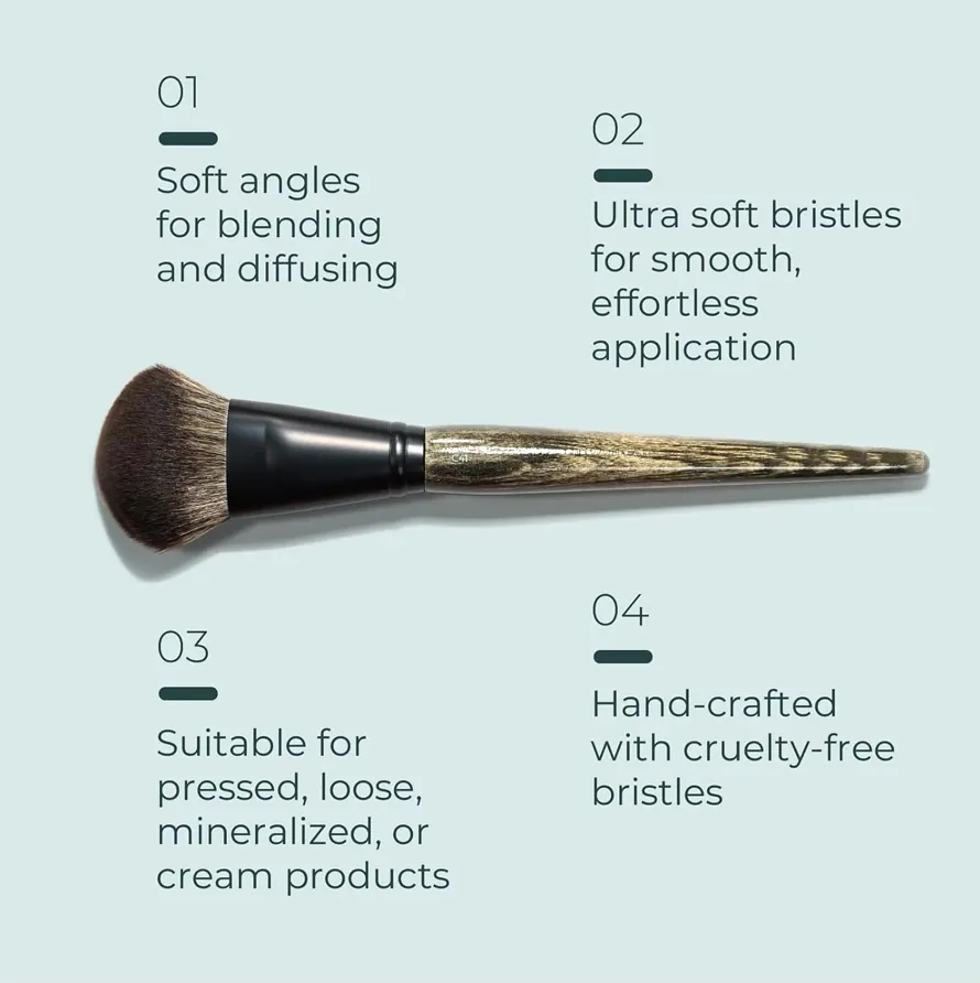 Soft Bristled Makeup Brush for Loose Powder Highlighter Blush Face Makeup Tools