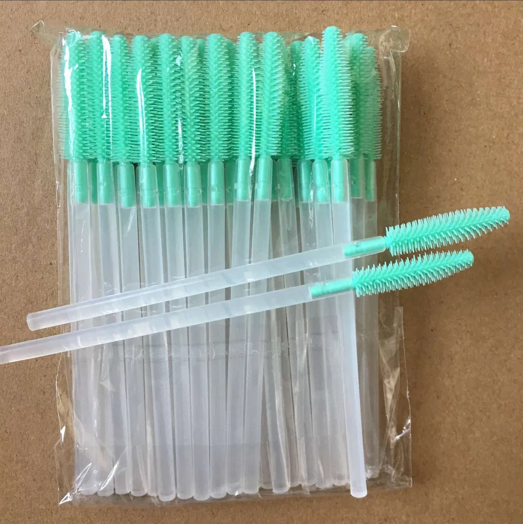 Disposable Color Silicone Eyelash Brush Portable Eyebrow Volume Makeup Brush Style A