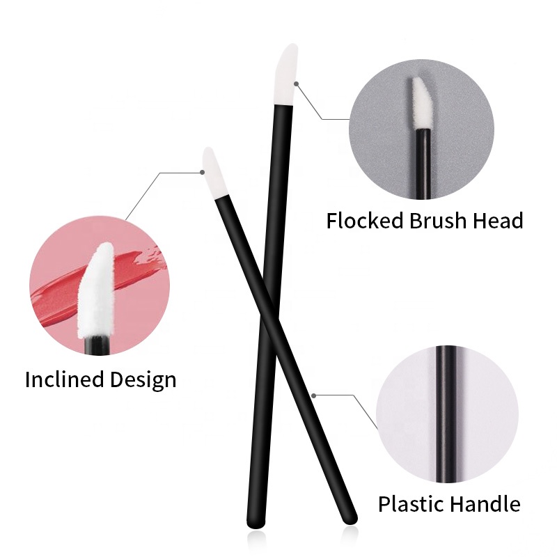 DM High Quality Wholesale Mini Lip Brush Lipstick Applicator Lip Gloss Wand Disposable Lip Brushes Makeup Brush