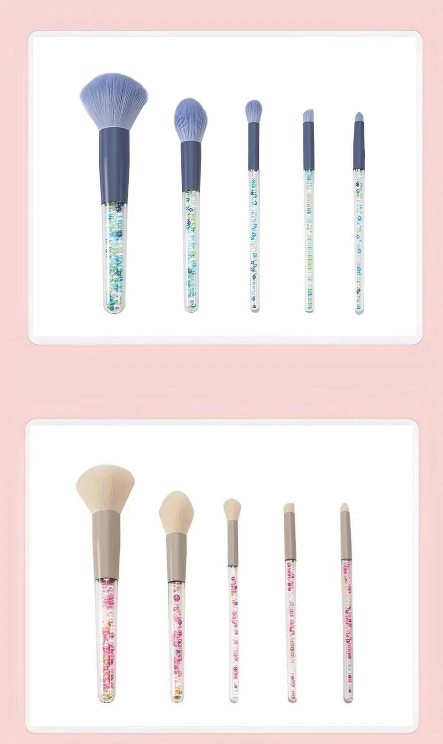 Wholesale 5PCS Pearl Make up Brushes Foundation Powder Highlight Eyebrow Brush Cosmetic Tool Beauty Makeup Brush Set