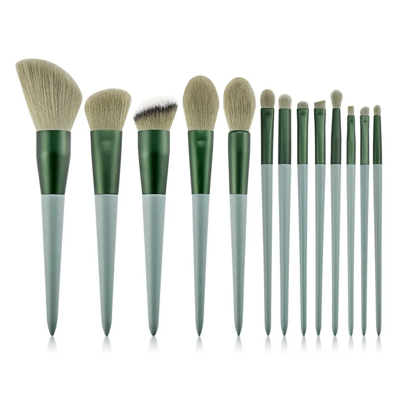 Super Soft 13 Four Seasons Green Loose Powder Blush Brush Concealer Foundation Eye Shadow Brush