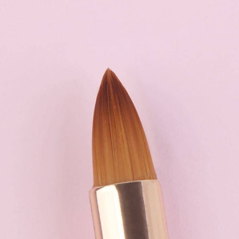 Portable Retractable Nylon Lip Brush Makeup Brushes Concealer Double Head Lipstick Brush
