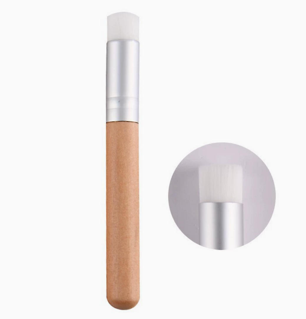 Single Nose Contour Brush with Synthetic Hair Wood Handle for Face and Lash Cleaning Nasal Cleansing &amp; Extension Care