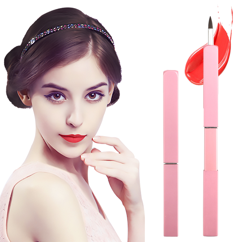 Exquisite Professional Lip Brush Applicators-Retractable Lipstick Brushes- Lipstick Gloss Makeup Brush Tool for Women and Girls