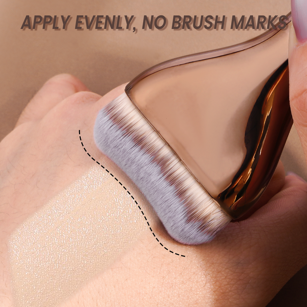 Hot Selling ultra Thin Wide Toned Foundation Brush with Flat Head Soft Bristles FoundationBeauty Tool Makeup Brush