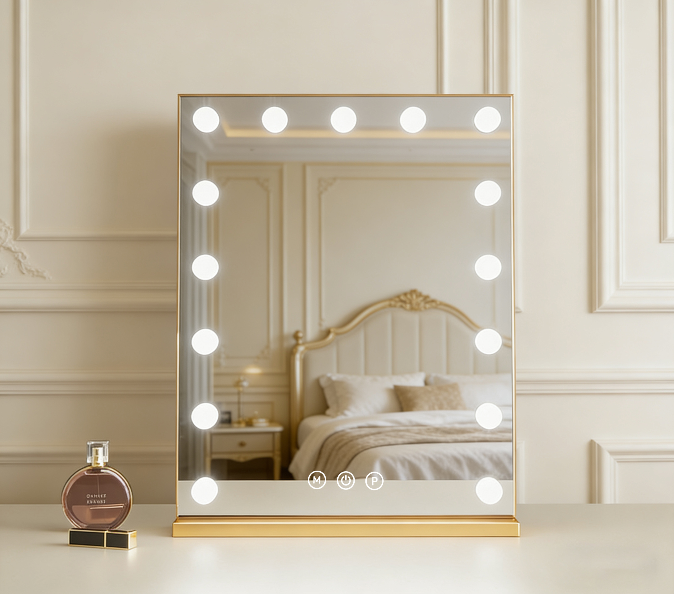 Hollywood Style Vanity Mirror with Lights Smart Dimmable LED Makeup Mirror for Bedroom