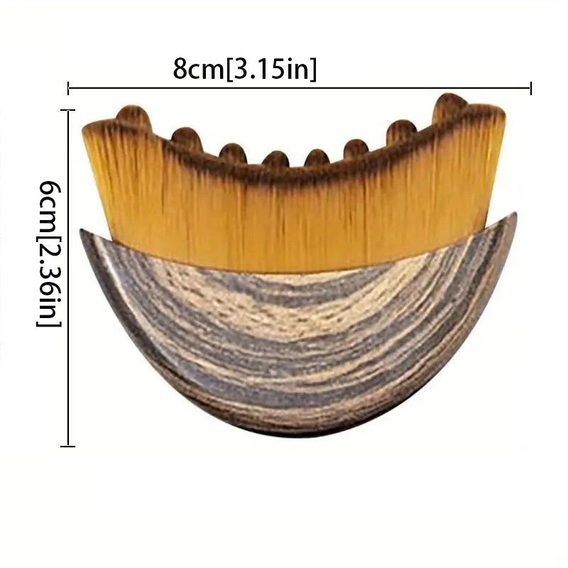 Portable Beauty Tool Face Dry Brush Facial Contour Massager Jawline Sculpting Soft Bristles Lymphatic Contour Face Brush