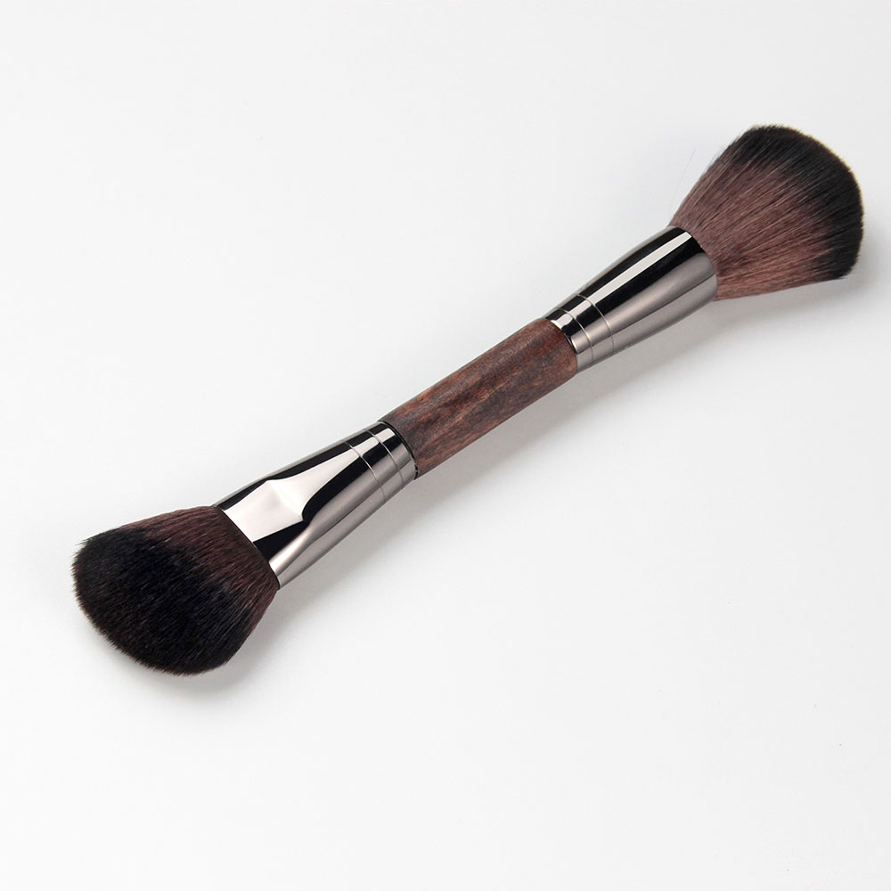 Vonira Beauty Manufacturer Wholesale Double Ended Cheekbone Sculpting Powder Blush Brush With Custom Logo Private Label Service