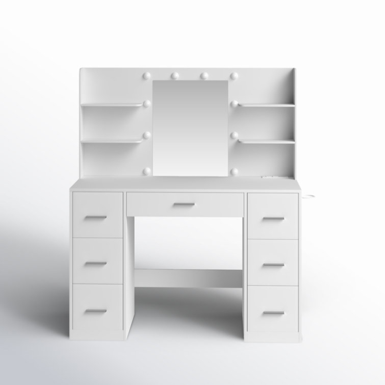 Factory Wholesale Makeup Vanity With Usb Power Outlet And 3 Modes Adjustable Brightness Light