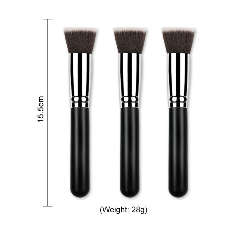 Wholesale High Quality Makeup Tools Professional Foundation Makeup Brush Wooden Liquid Dense Flat Top Kabuki Foundation Brush
