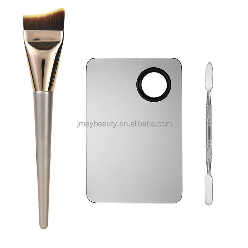 Smudge-Free Synthetic Hair Professional Foundation Concealer Shaving Brush Flat-Head Curved Cheek &amp; Eye Makeup Brush Portable