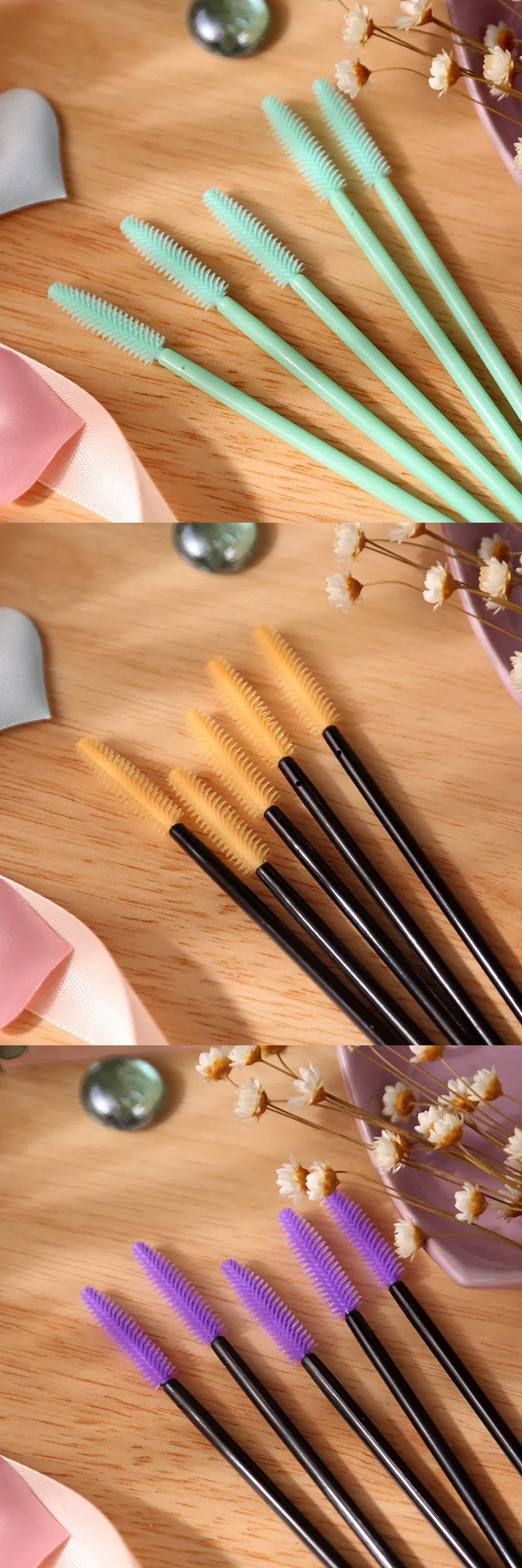Disposable Color Silicone Eyelash Brush Portable Eyebrow Volume Makeup Brush Detail 3