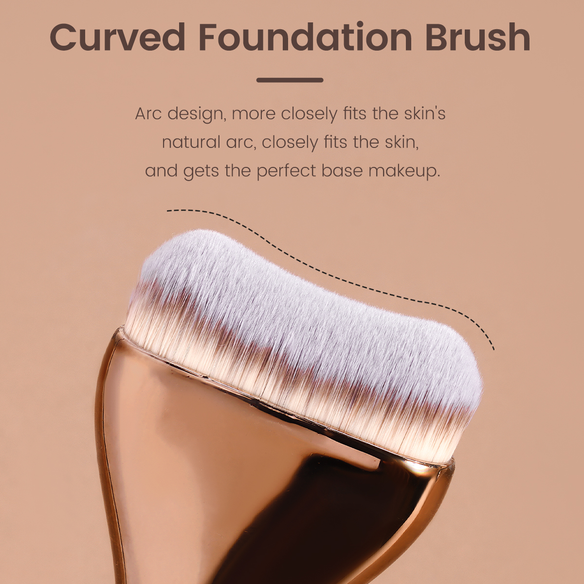 Hot Selling ultra Thin Wide Toned Foundation Brush with Flat Head Soft Bristles FoundationBeauty Tool Makeup Brush