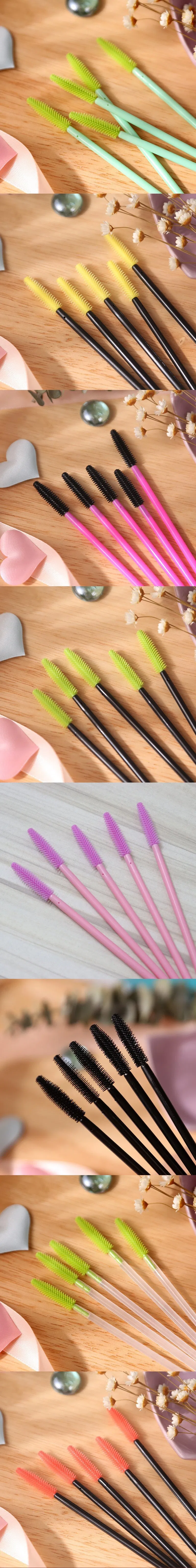 Disposable Color Silicone Eyelash Brush Portable Eyebrow Volume Makeup Brush Detail 2