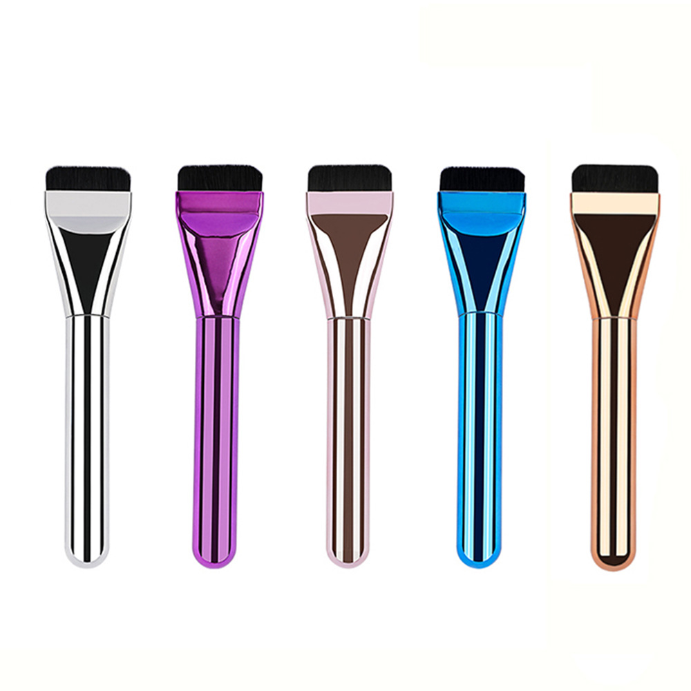 Professional Single Flat Head Face Liquid Foundation Mask Mud Makeup Brush Concealer Traceless Facial Makeup Brush Beauty Tool
