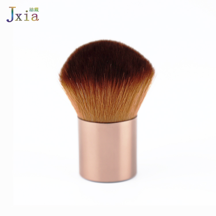2018 Jiexia High Quality Rose Gold Kabuki Retractable Brush for Cosmetic Foundation Cream Powder Liquid