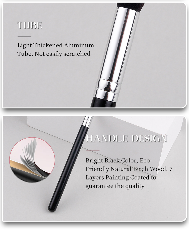 Large Flamed Highlighter Makeup Brush View 3