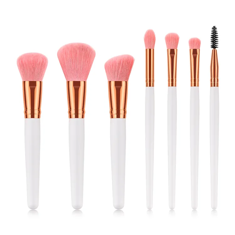 7PCS Makeup Brushes Premium Synthetic Rose Gold Make up Brush Set Foundation Concealer Eye Face Brushes