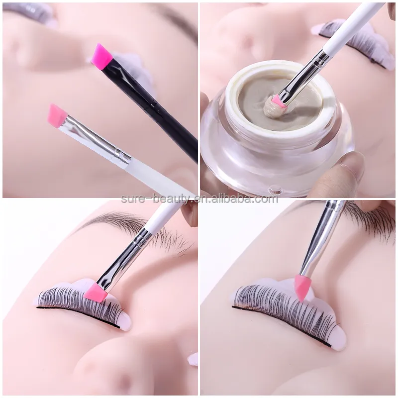 Brow Lash Lift Silicone Brush Flexible Eyebrow Tint Perm Styling Brush for Brow Styling Lash Lifting
