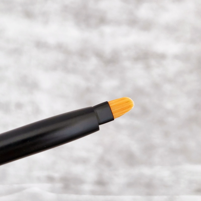 Portable Mini Lip Brush Special Retractable Outline Makeup Brush with Lid for Face Lipstick Smudge Application