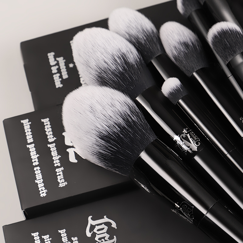 KVD2 Angled Contouring Brush 11Pcs Kat Von D Series Vegan Beginner Makeup Brushes Factory Wholesale Spot Sale