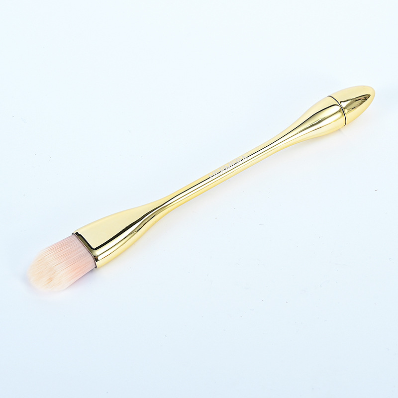 Novice-Friendly Synthetic Hair Angular Blush Makeup Brush Long-Lasting Plastic Handle Loose Powder Foundation Face Application