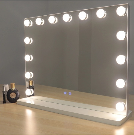 OEM ODM Lighted Makeup Mirror with 15 Dimmable LED Bulbs Tabletop Vanity Mirror Manufacturer