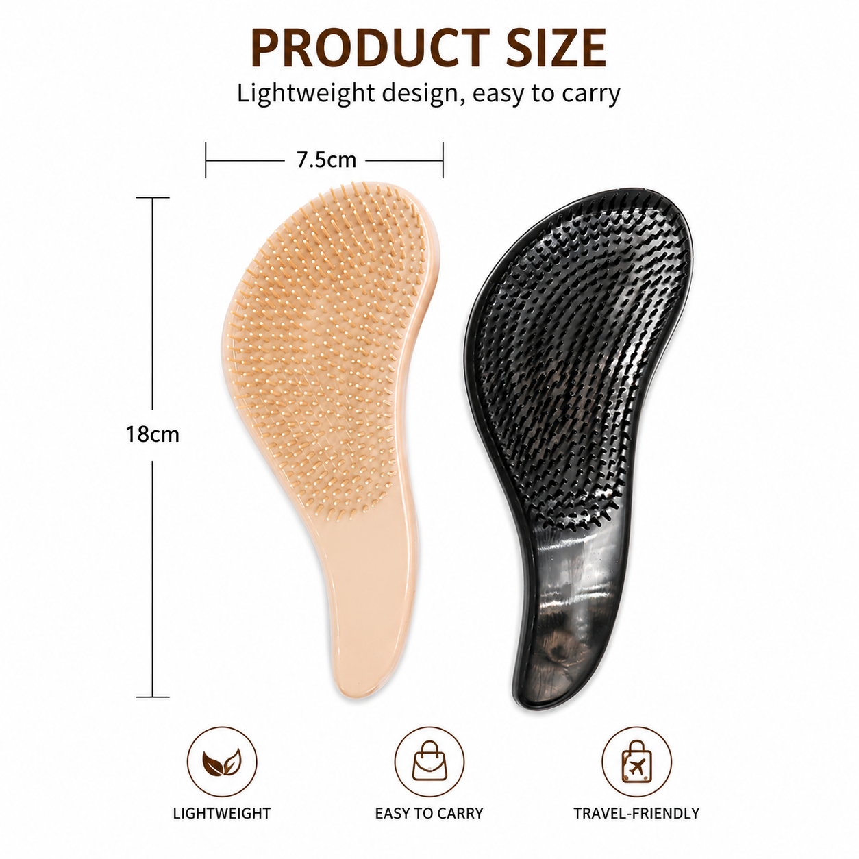 Custom Logo Detangling Hair Brush OEM TPEE Bristle Electroplating Water Transfer Printing Hair Brush Private Label Wholesale