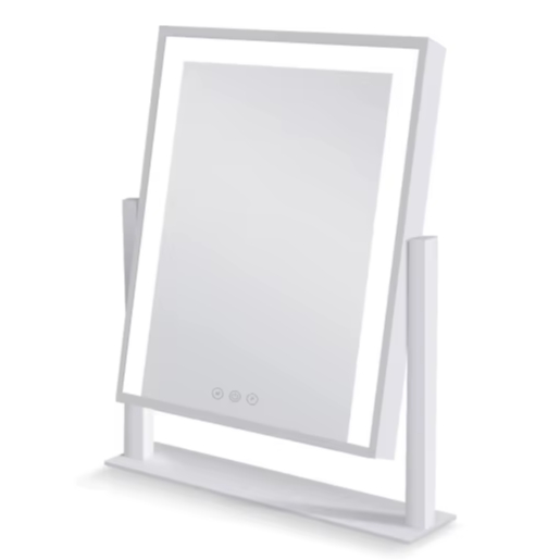 Modern Style for Hollywood LED Stripe Mirror 360 Degree Rotatable Adjustable Square Vanity Glass Metal Frame for Living Makeup