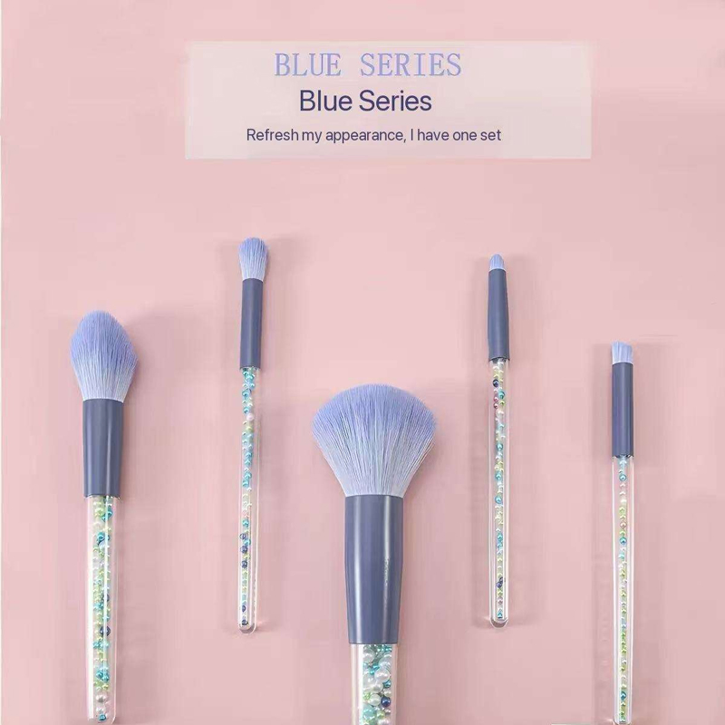 Wholesale 5PCS Pearl Make up Brushes Foundation Powder Highlight Eyebrow Brush Cosmetic Tool Beauty Makeup Brush Set