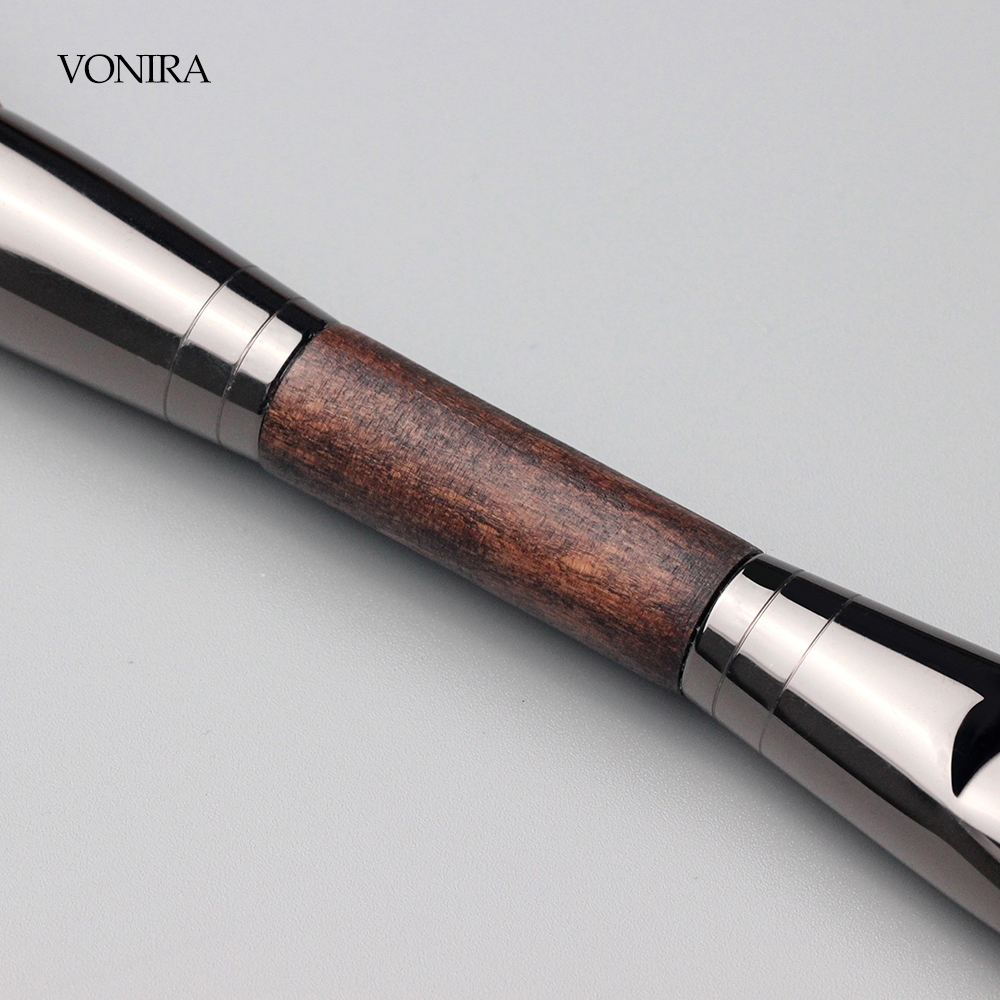 Vonira Beauty Manufacturer Wholesale Double Ended Cheekbone Sculpting Powder Blush Brush With Custom Logo Private Label Service