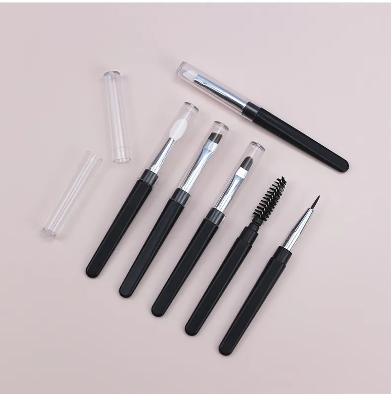 Portable Makeup Accessories Cosmetic Brush Silicone Lip Eyebrow Eyeliner Brush