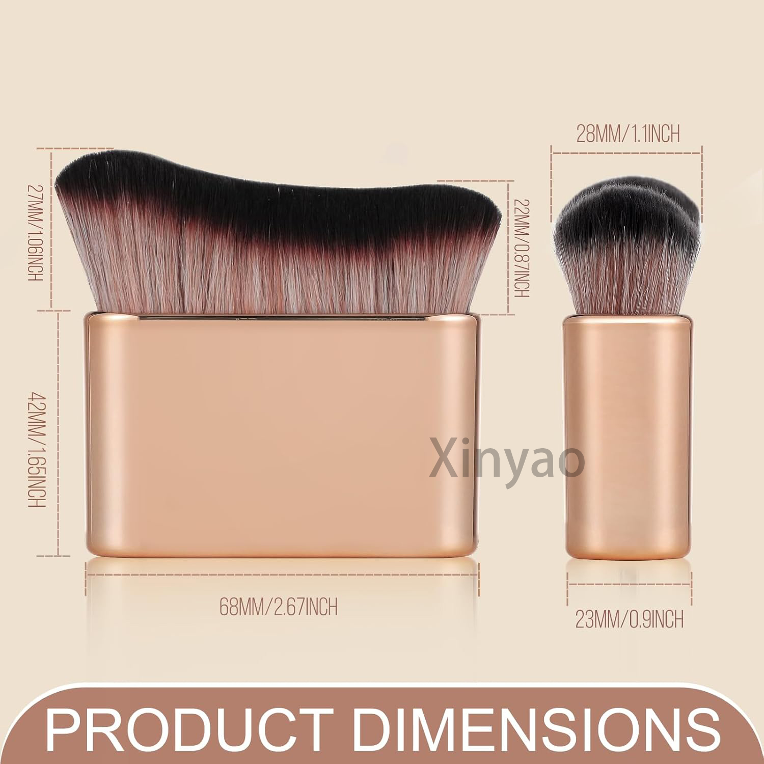 Custom Logo High Quality ABS Kabuki Foundation Self Tan Brush Body Hairbrush Multiuse Sunscreen Tanning Mousse Wet Dry Use