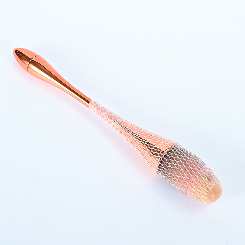 Novice-Friendly Synthetic Hair Angular Blush Makeup Brush Long-Lasting Plastic Handle Loose Powder Foundation Face Application