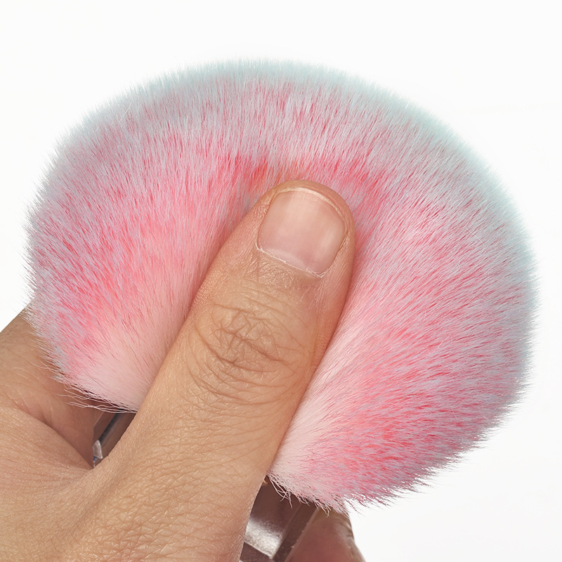 Pink Rose Soft Kabuki Makeup Brush Set Flat Brush for Foundation Concealer Eyeliner Nail Dust Powder Remover