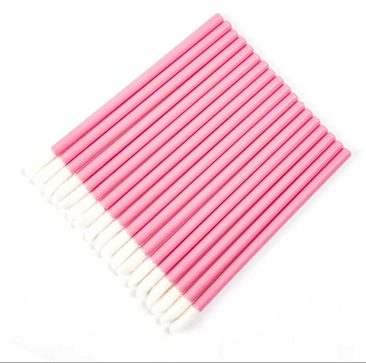 Skillful Gloss Lip Brushes Single Makeup Brush with Nylon Head and Plastic Handle for Lip Gloss and Lipstick 50 Pieces