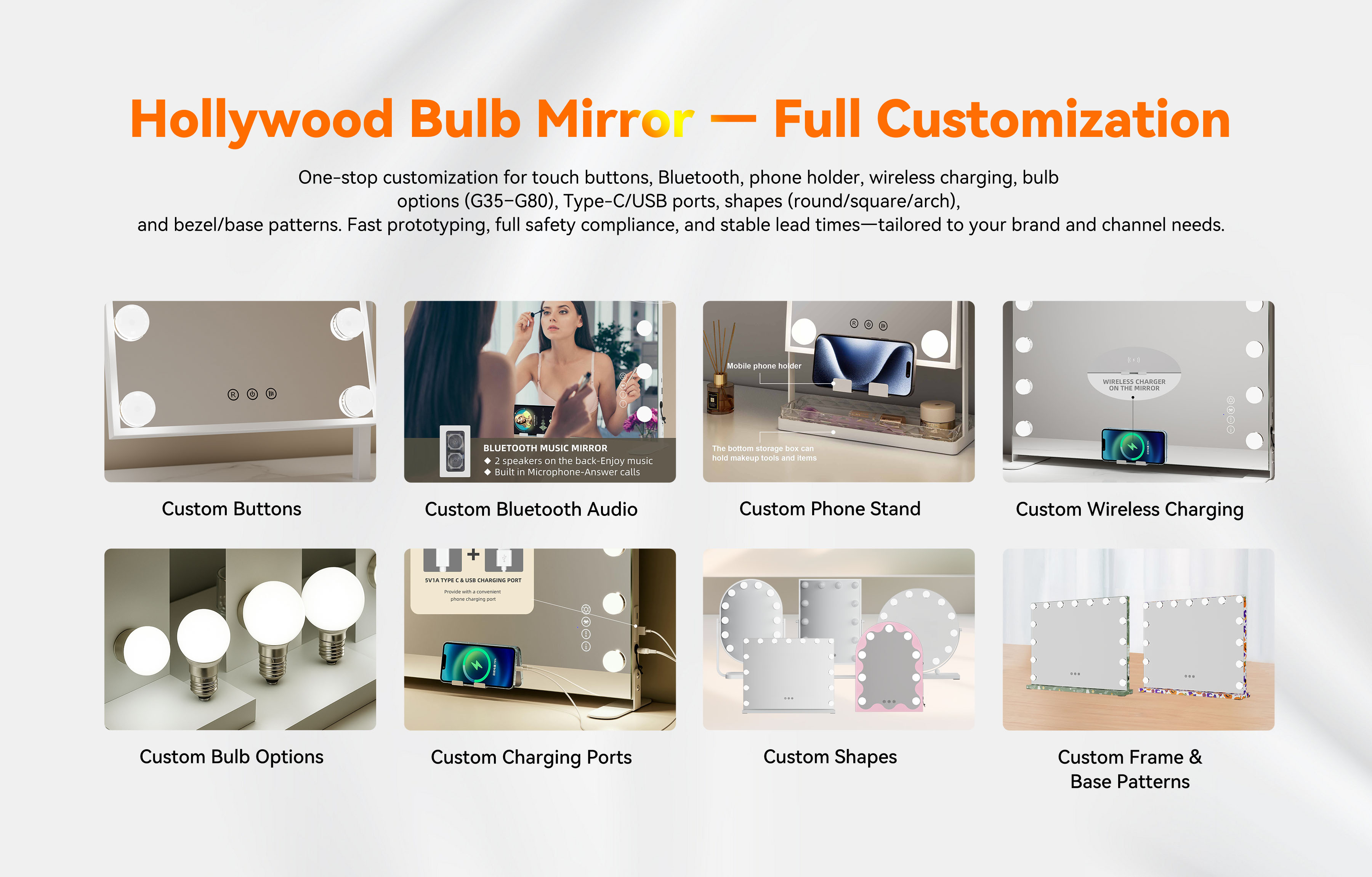 Bulb Mirror Full Customization