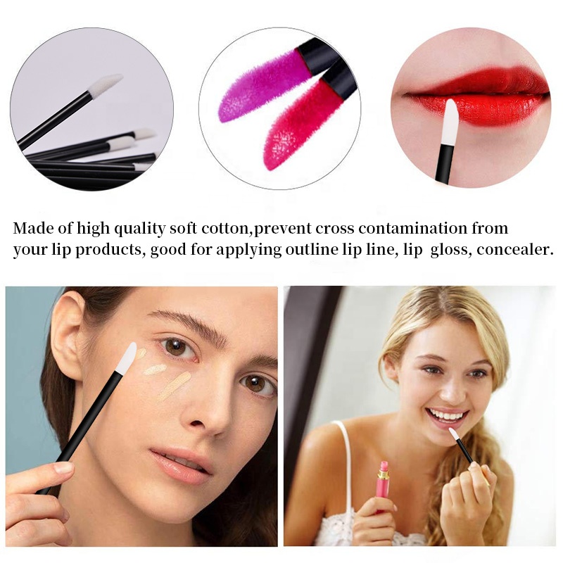 DM High Quality Wholesale Mini Lip Brush Lipstick Applicator Lip Gloss Wand Disposable Lip Brushes Makeup Brush
