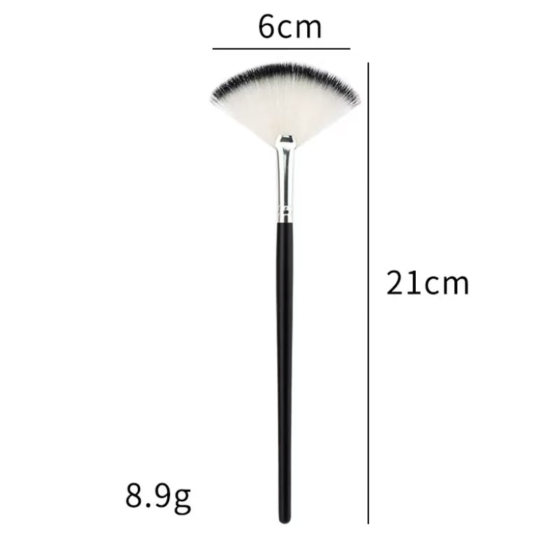 Cross-Border Hot Selling Beauty Tools Fan Shaped Highlighter Single Face Beauty Brush