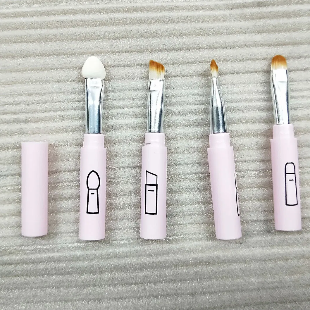 4 In1 Makeup Brush Multi Functional Detachable Lip Brush Sponge Eyeshadow Makeup Brush