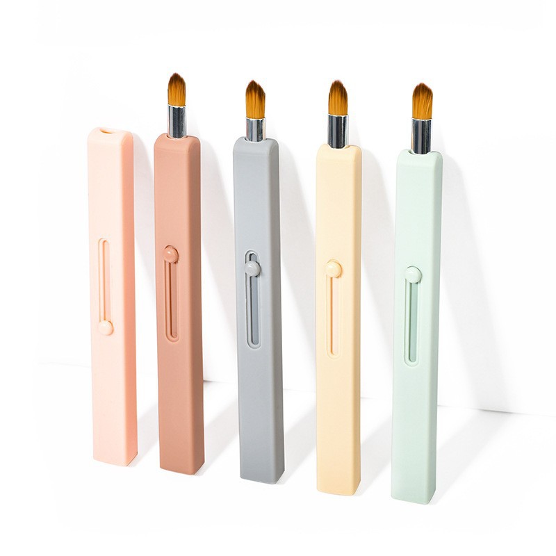 Best Selling Portable Retractable Lipstick Brush Retractable Lipstick Lip Liner Brushes for Lip Applicator Make up